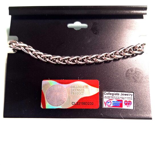 Oregon Ducks Charm Love Football Green Silver Toggle Bracelet Jewelry UO - Picture 3 of 3